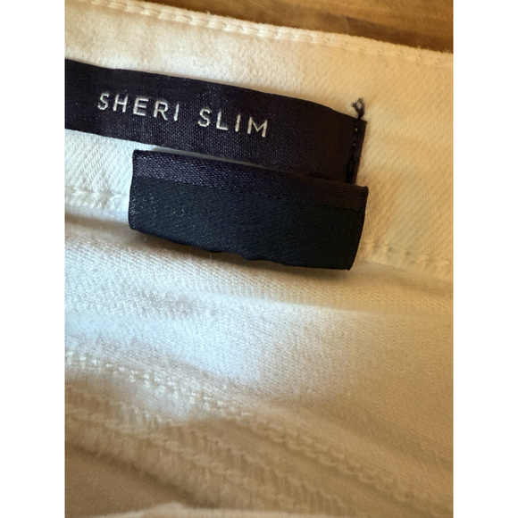 NYDJ‎ Sheri Slim Jeans Women's 8 White Stretch Denim Ankle Length NWT Flaw - Picture 6 of 11